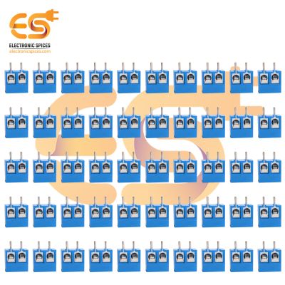 KF128-5-2P 10A 2-Pin 5mm Pitch Blue Color PCB Mount Terminal Block Connector Pack of 500